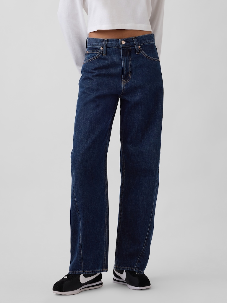 High Rise Barrel Jeans