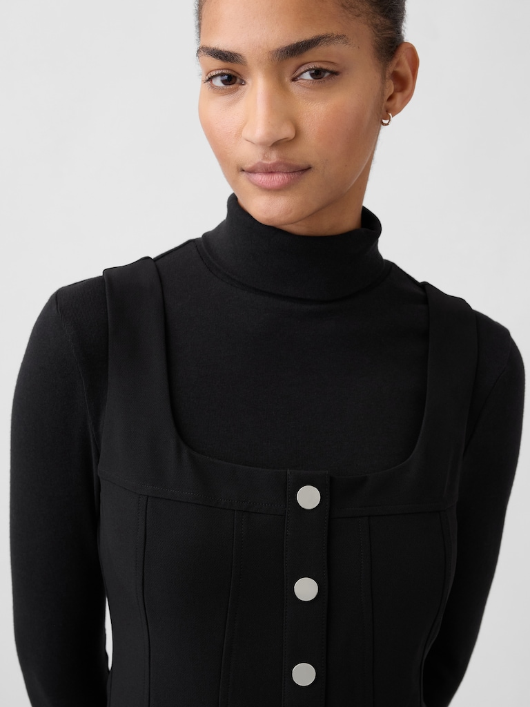 BiStretch Seamed Mini Dress