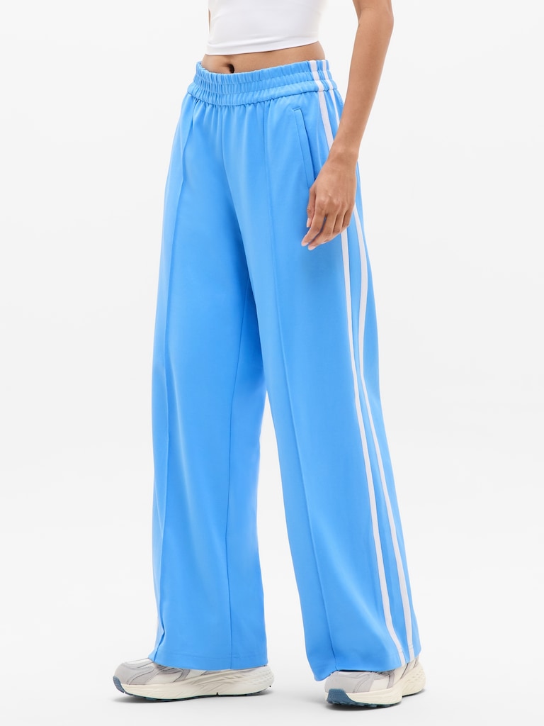 Tempo Mid Rise Wide Leg Track Pant