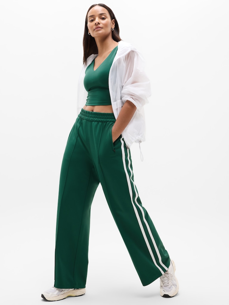 Tempo Mid Rise Wide Leg Track Pant