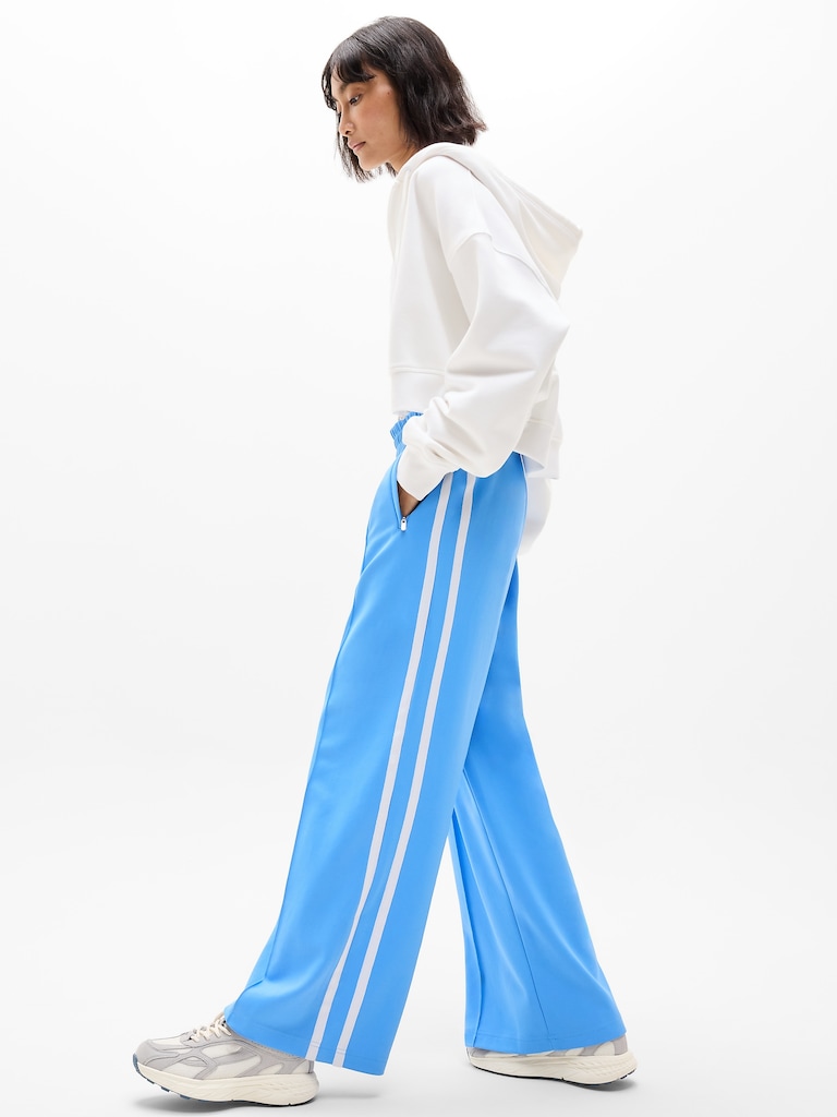 Tempo Mid Rise Wide Leg Track Pant