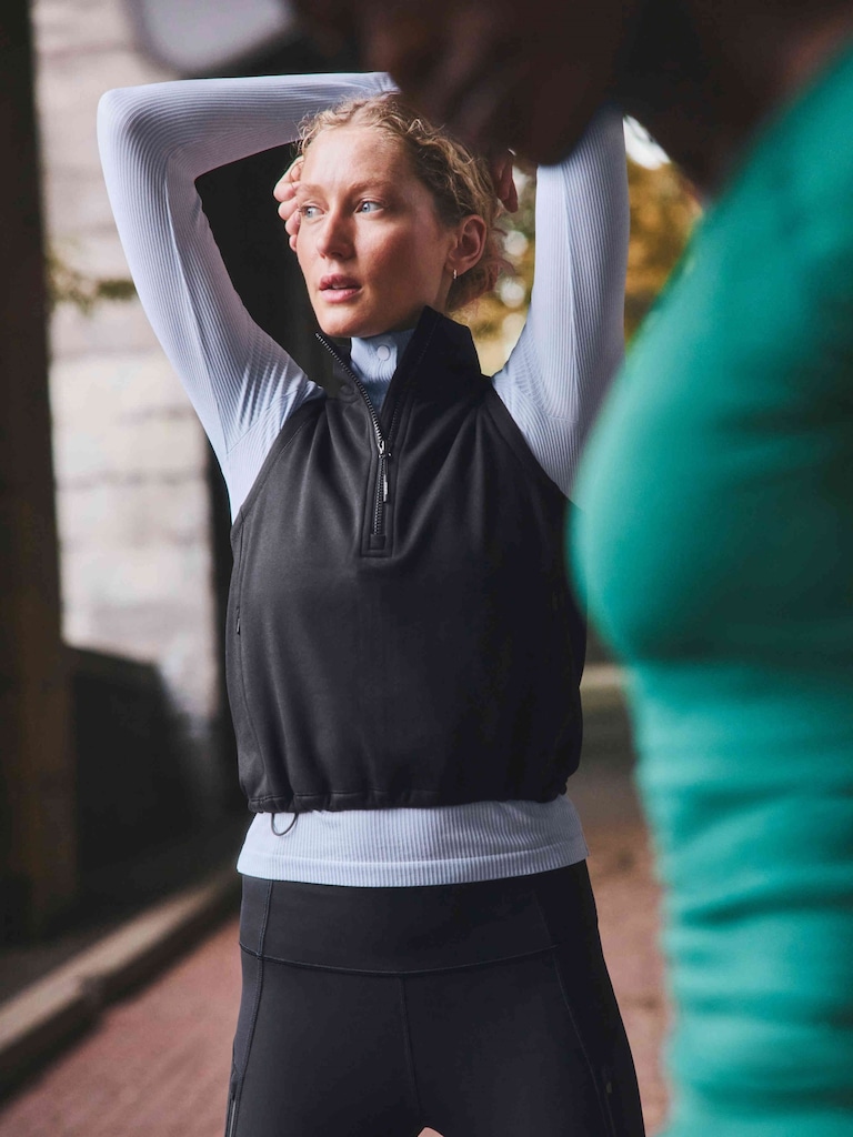 Unstoppable 1/2 Zip Cropped Vest