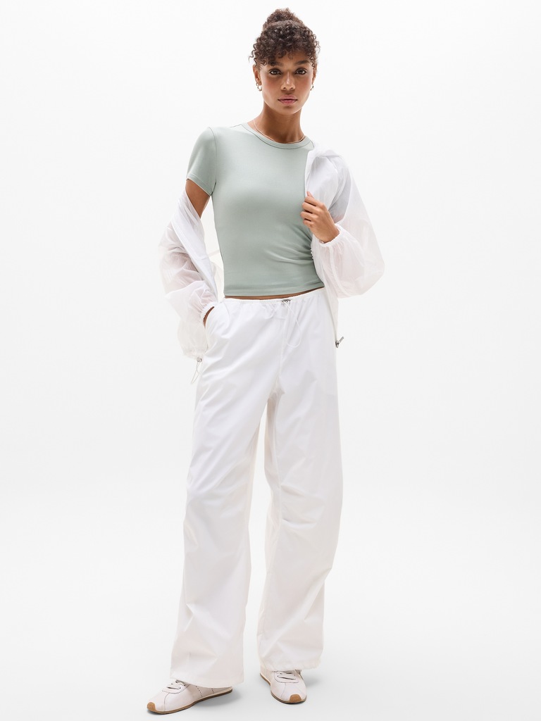 Signature Rib Crop Tee