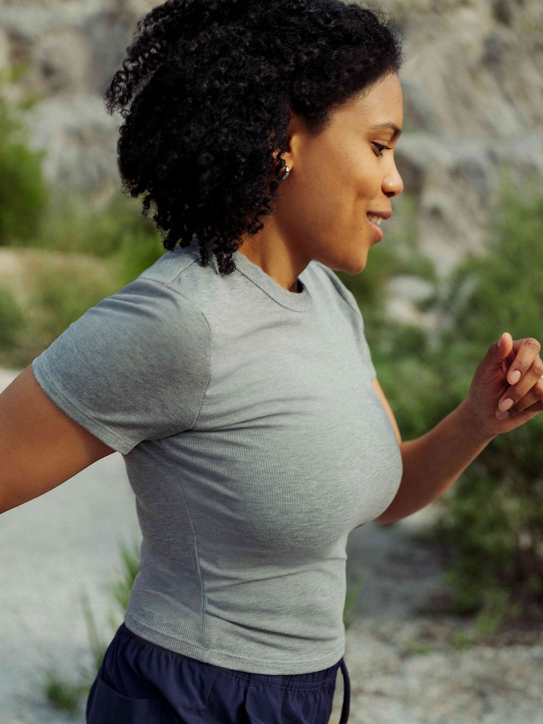 Signature Rib Crop Tee