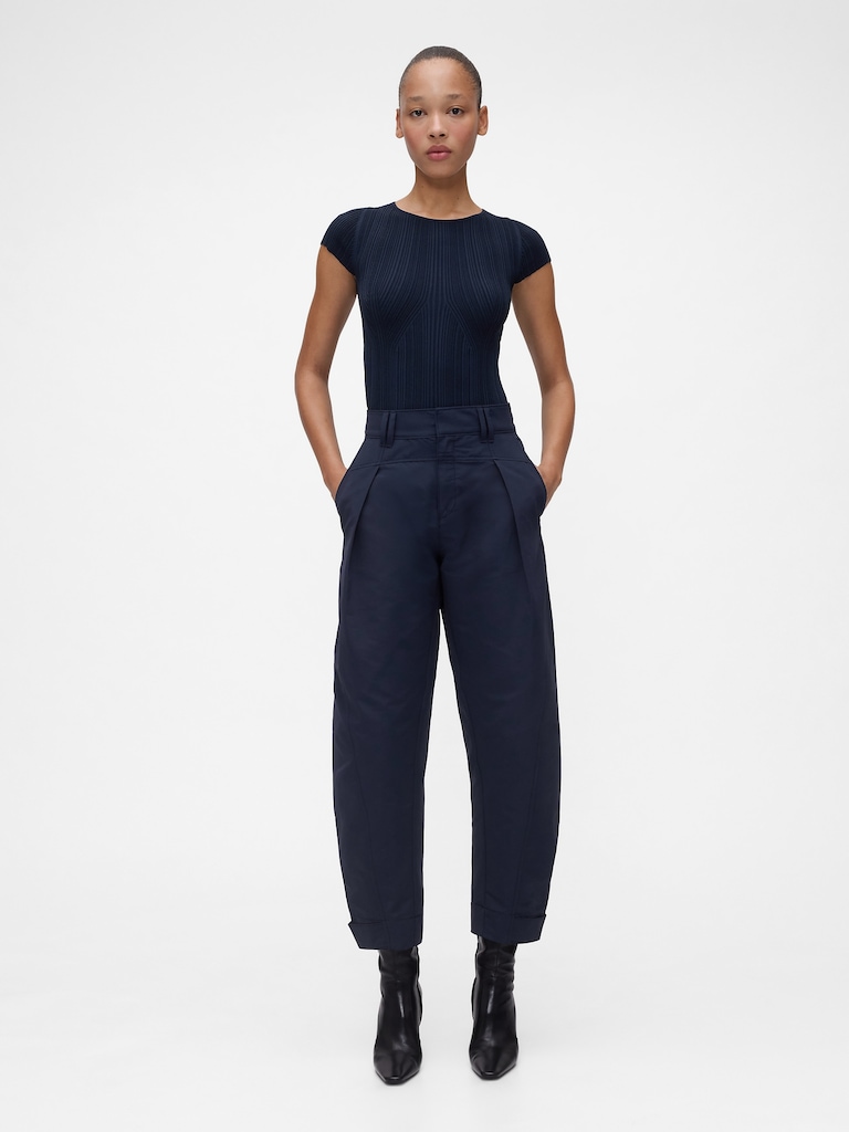 GapStudio High Rise Barrel Trousers