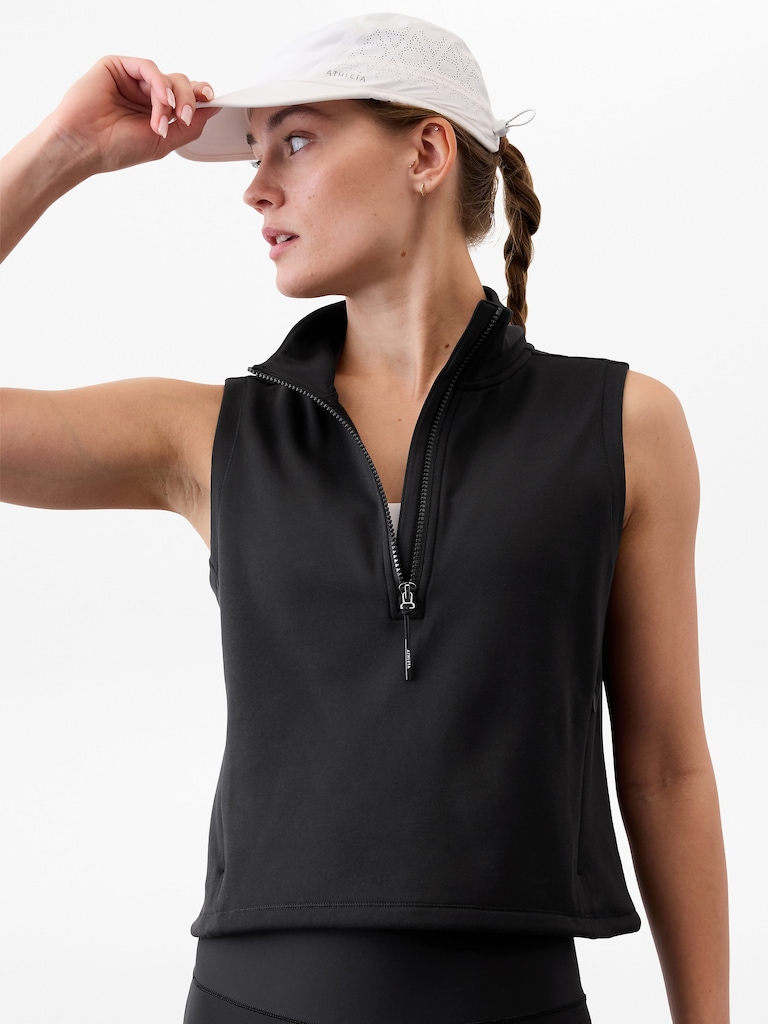 Unstoppable 1/2 Zip Cropped Vest