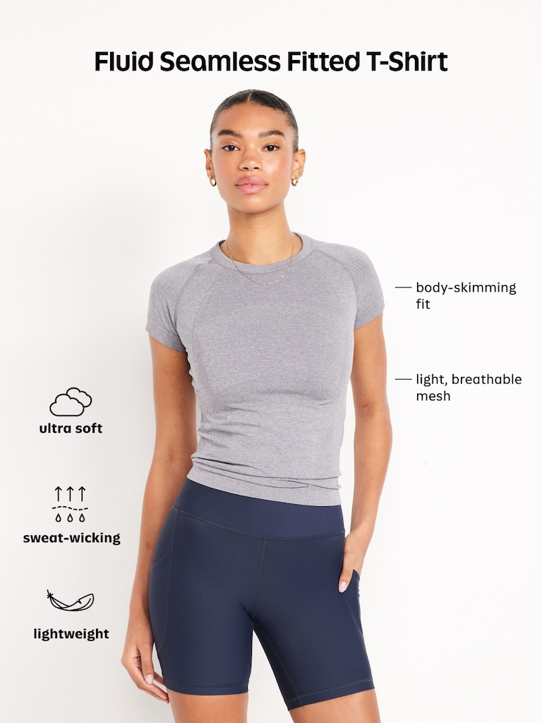 Fluid Seamless Fitted T-Shirt