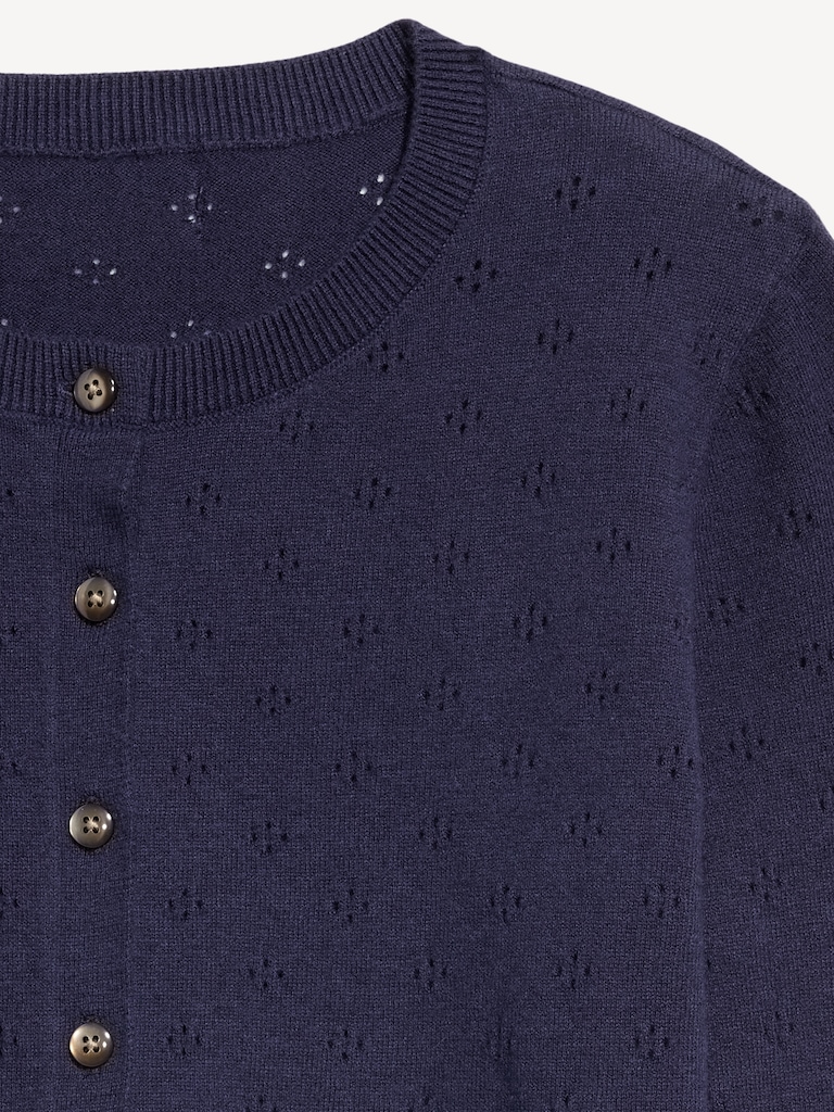 SoSoft Lite Cropped Pointelle Cardigan