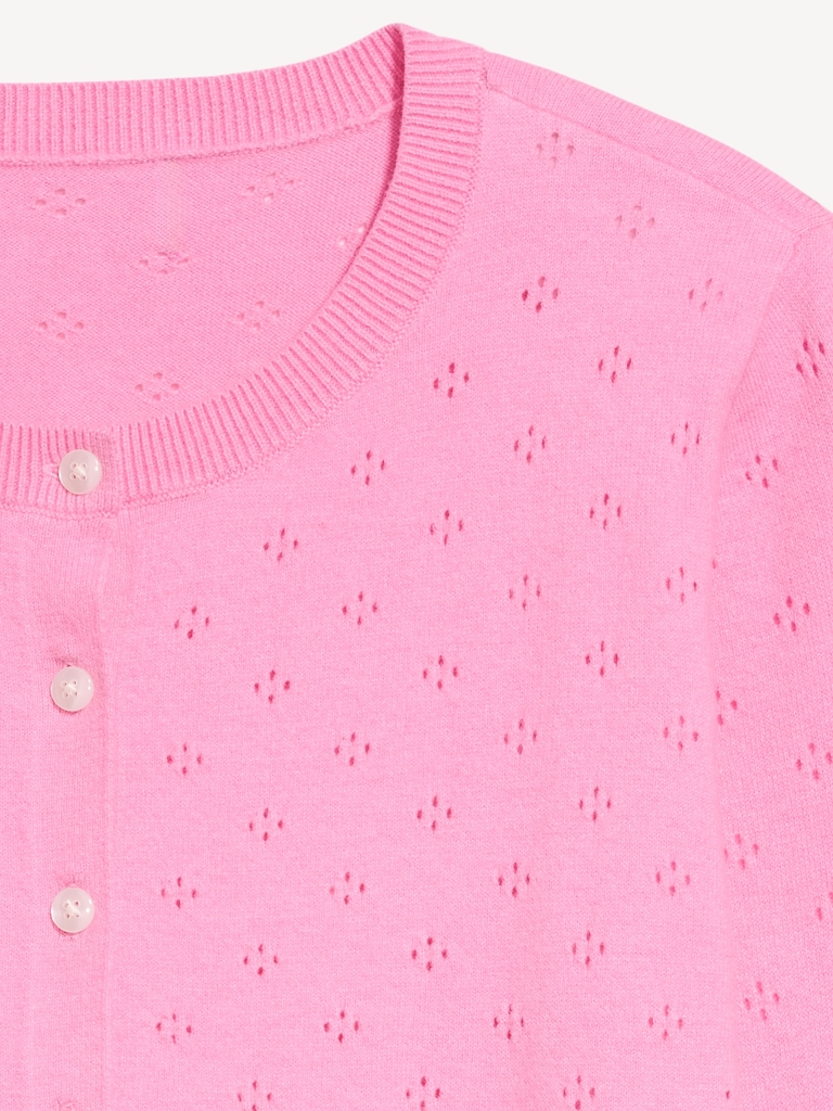 SoSoft Lite Cropped Pointelle Cardigan