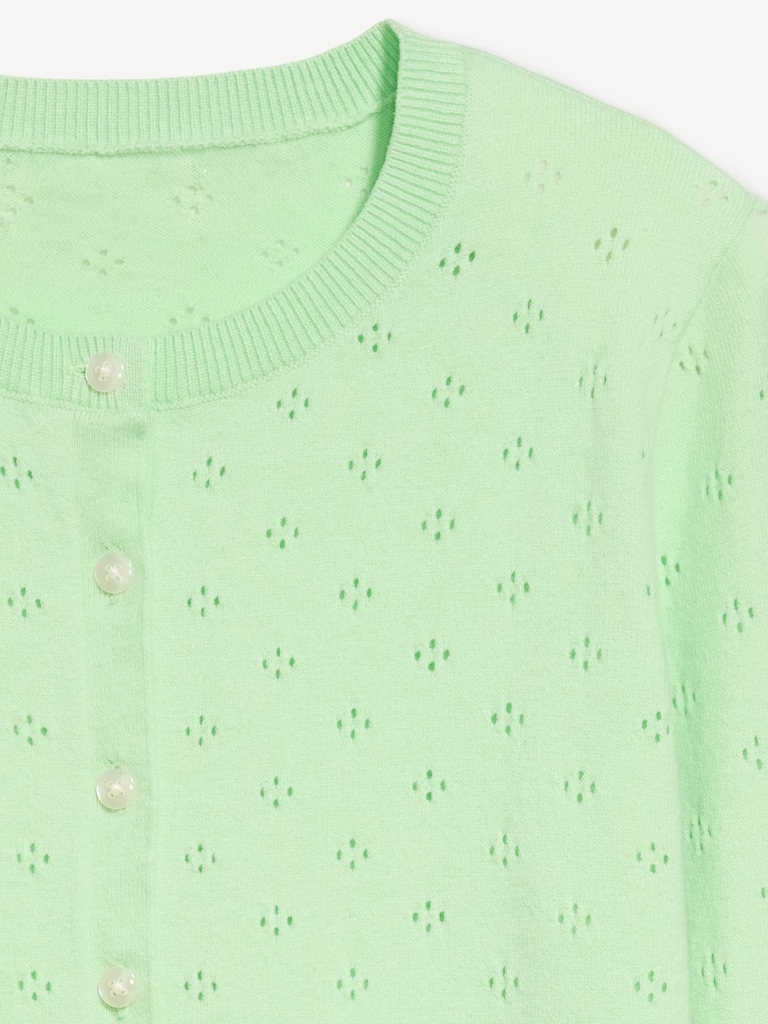 SoSoft Lite Cropped Pointelle Cardigan