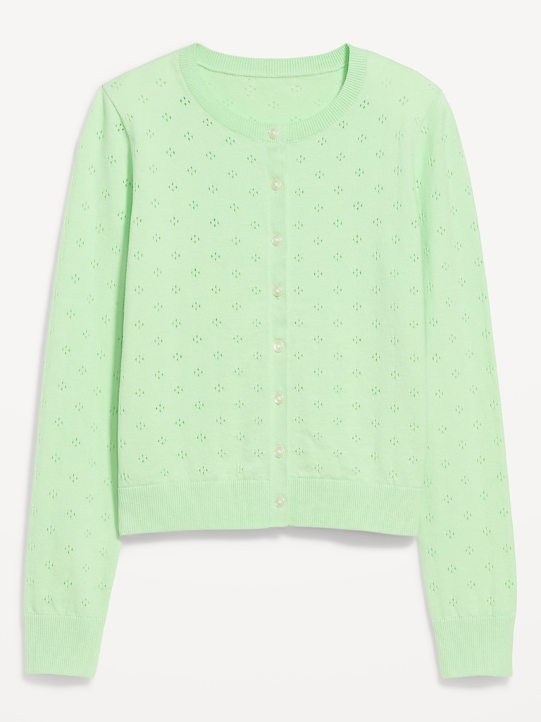 SoSoft Lite Cropped Pointelle Cardigan