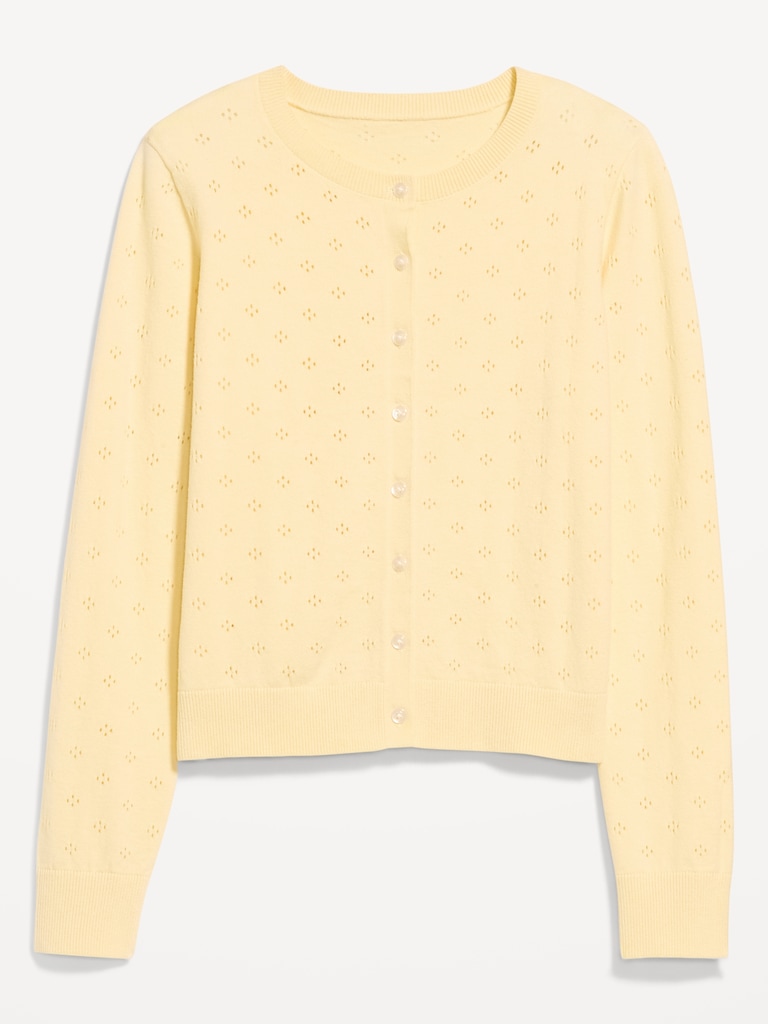 SoSoft Lite Cropped Pointelle Cardigan