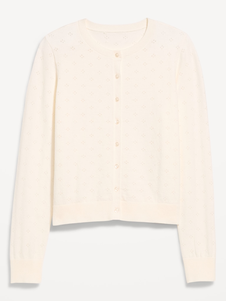 SoSoft Lite Cropped Pointelle Cardigan
