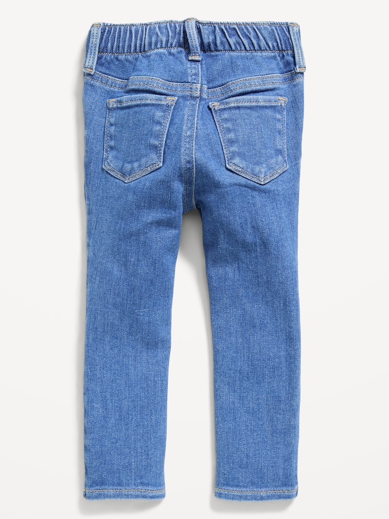 High-Waisted Embroidered Rockstar 360° Stretch Jeggings for Toddler Girls