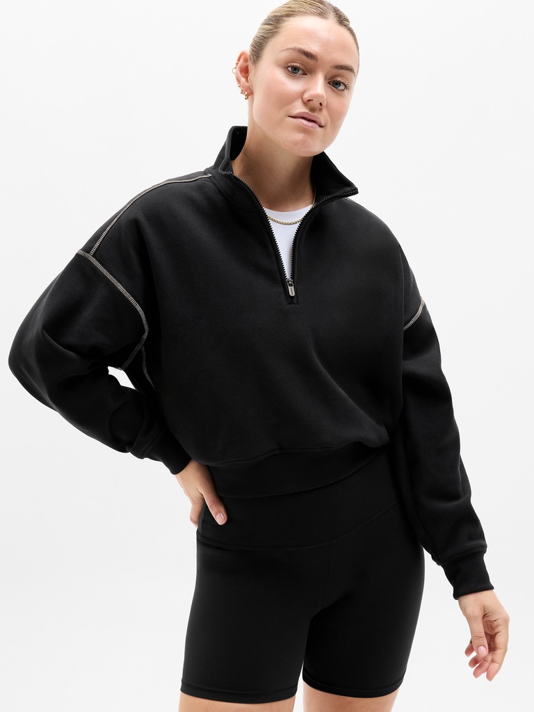 Forever Fleece 1/2 Zip High Hip Sweatshirt