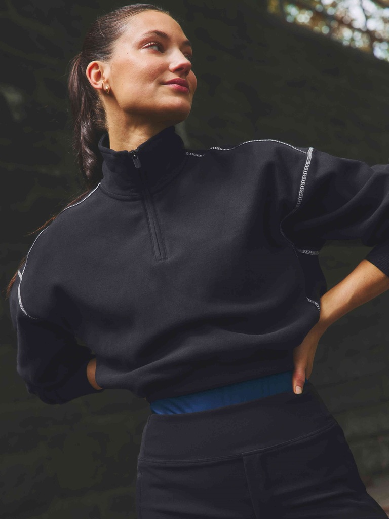 Forever Fleece 1/2 Zip High Hip Sweatshirt