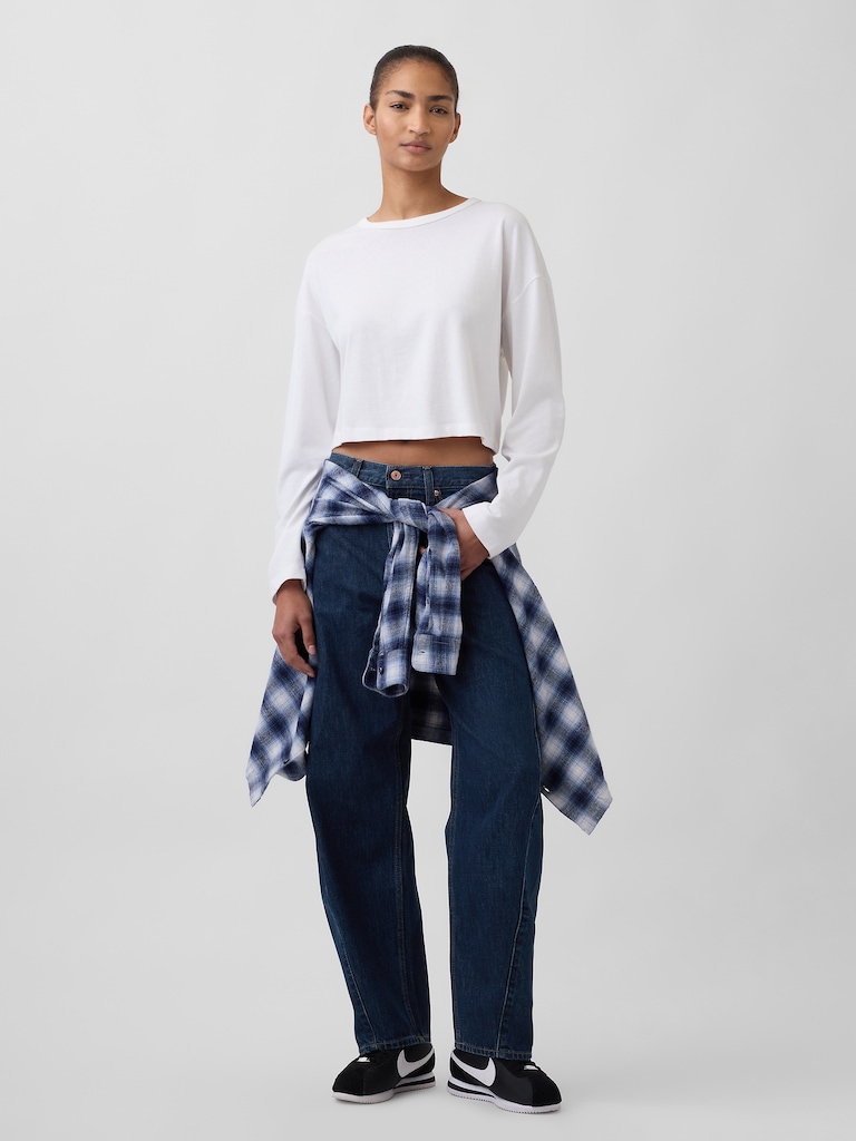 High Rise Barrel Jeans