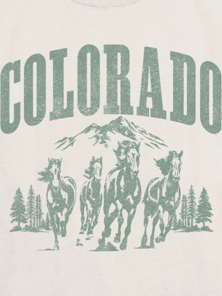 Kids Colorado Horses Graphic T-Shirt