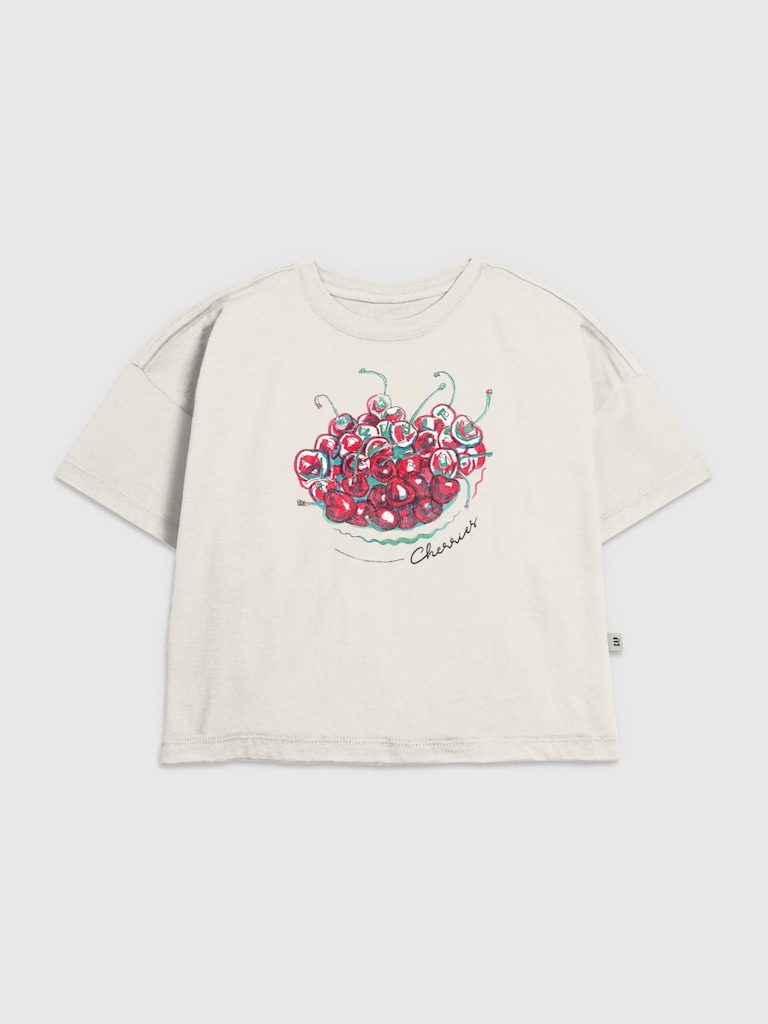 Kids Painted Cherries Graphic T-Shirt