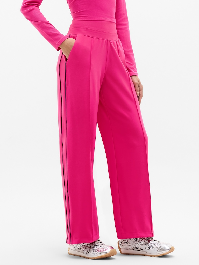 Venice High Rise Track Stripe Wide Leg Pant