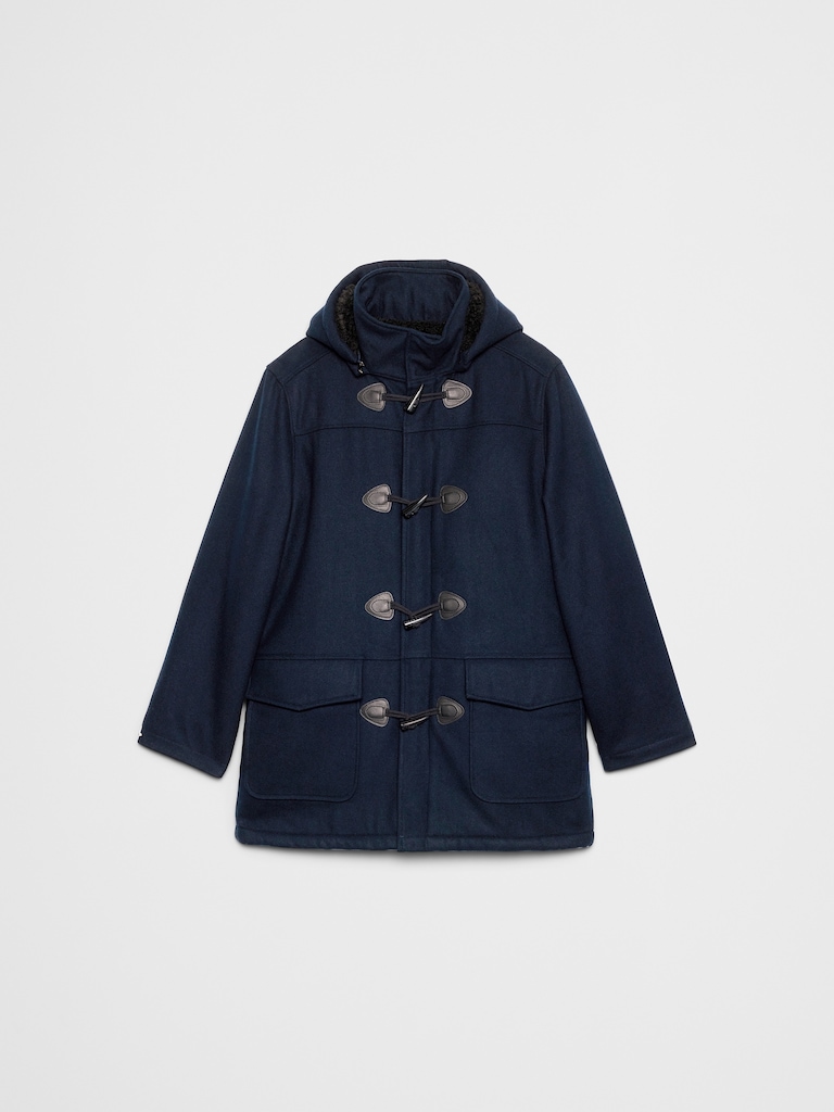 Wool-Blend Toggle Coat
