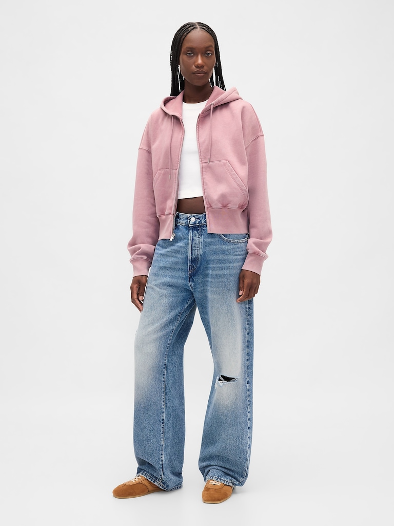 VintageSoft Full-Zip Wedge Hoodie