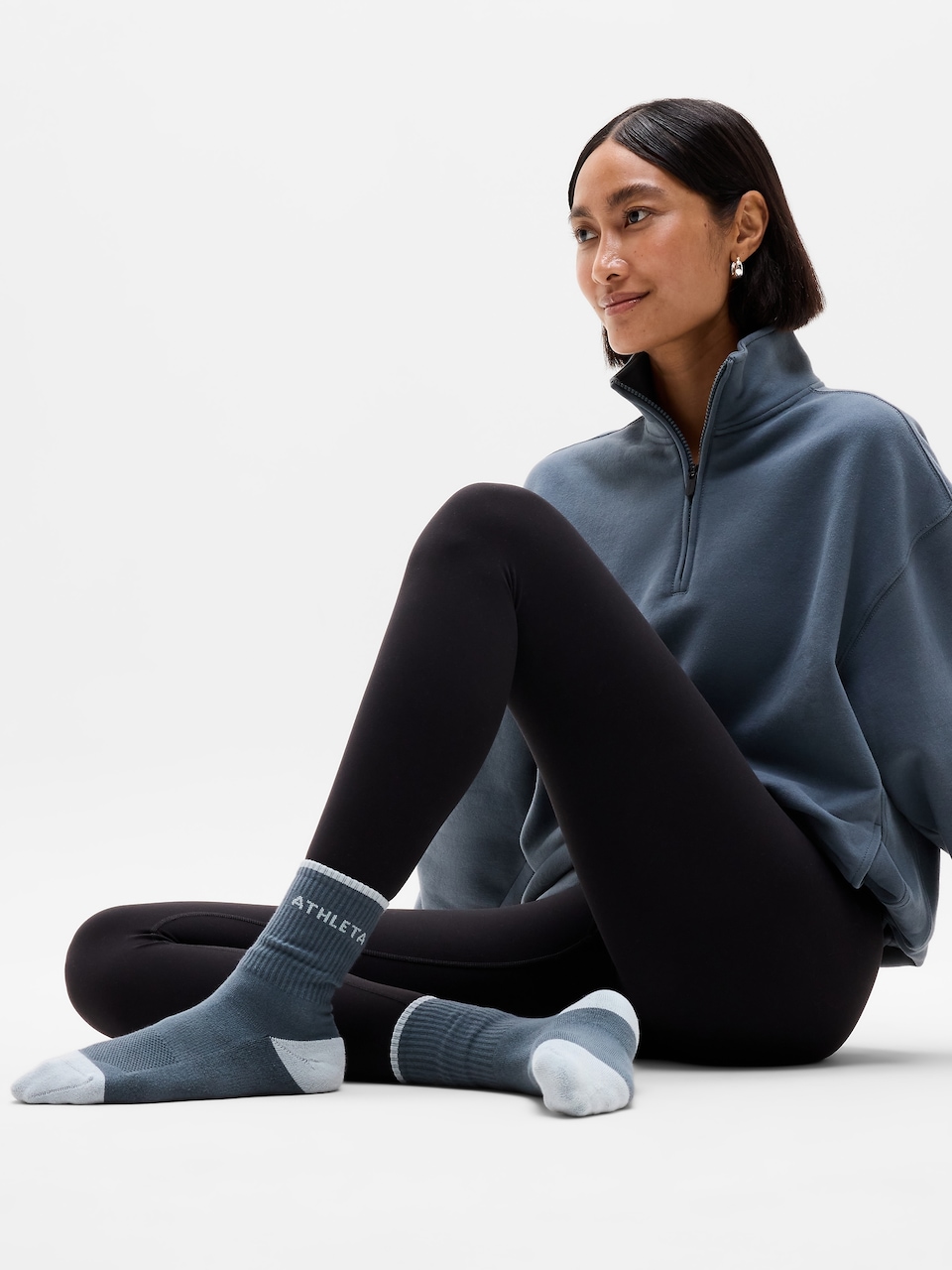 Athleta Colorblock Everyday Crew Sock