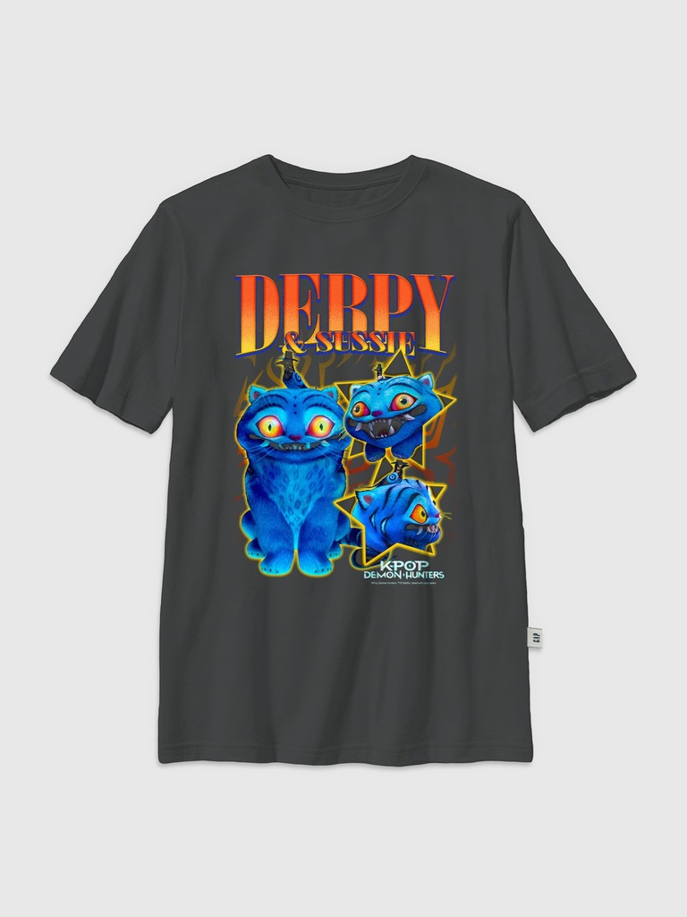 Kids K-Pop Demon Hunters Derpy y2k Graphic T-Shirt