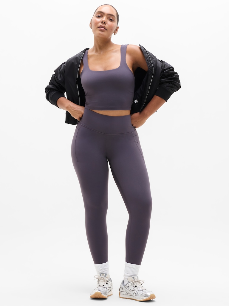 Transcend Square Neck Crop Sports Bra A-C