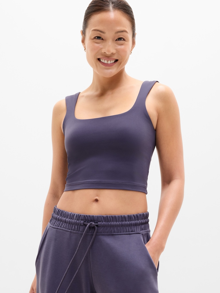 Transcend Square Neck Crop Sports Bra A-C