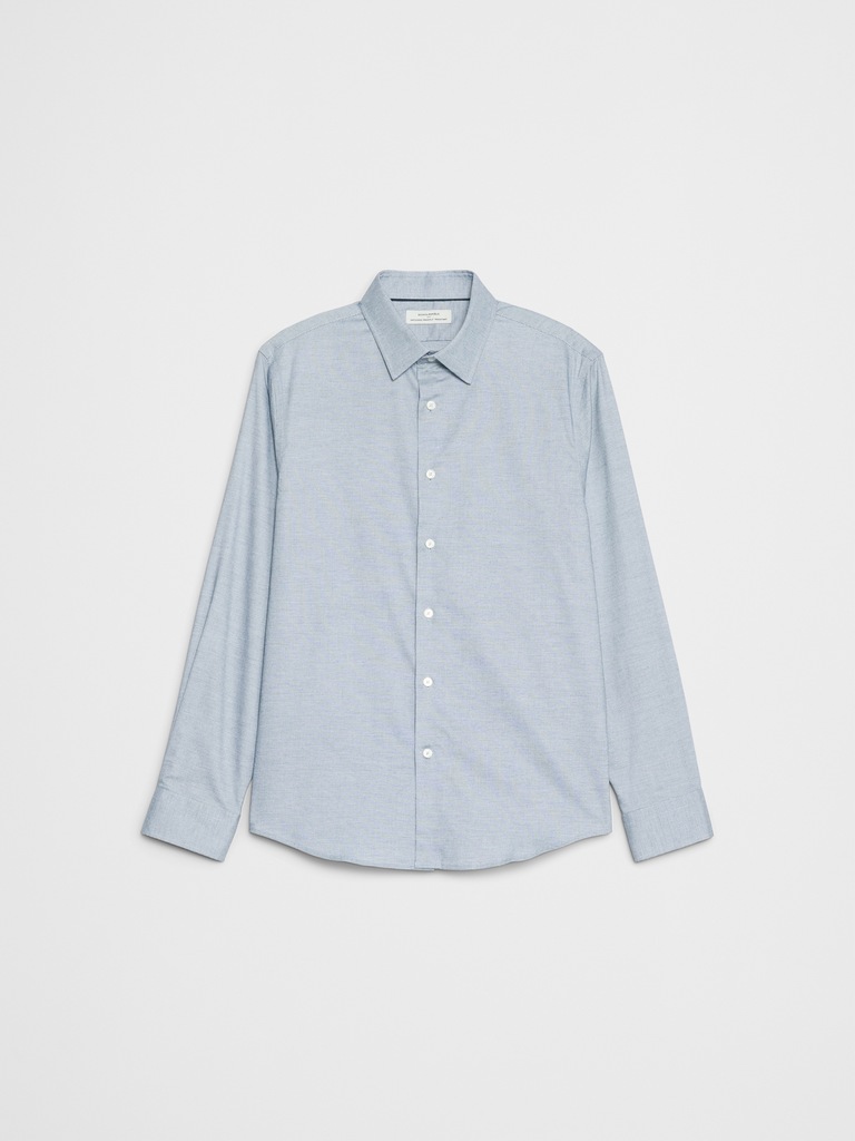 Slim-Fit Untucked Dress Shirt