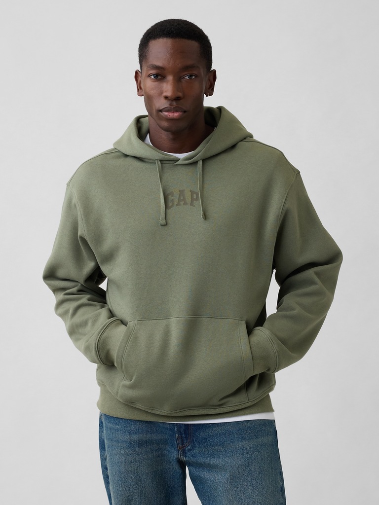 Oversized Gap Mini-Logo Hoodie
