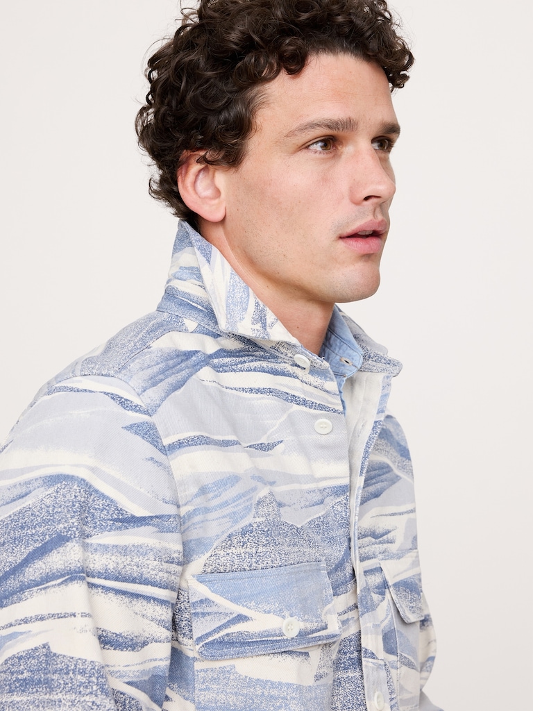 Printed Denim Overshirt