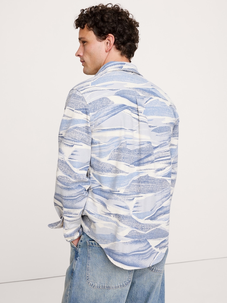 Printed Denim Overshirt