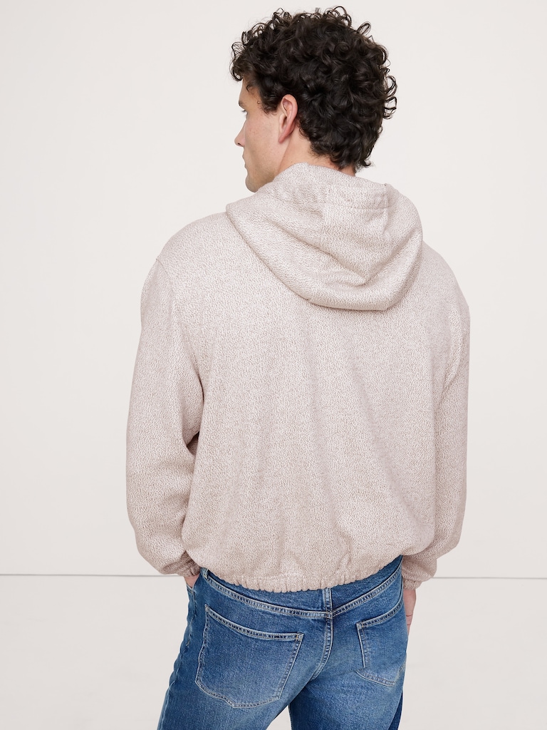 Relaxed French Terry Anorak Hoodie