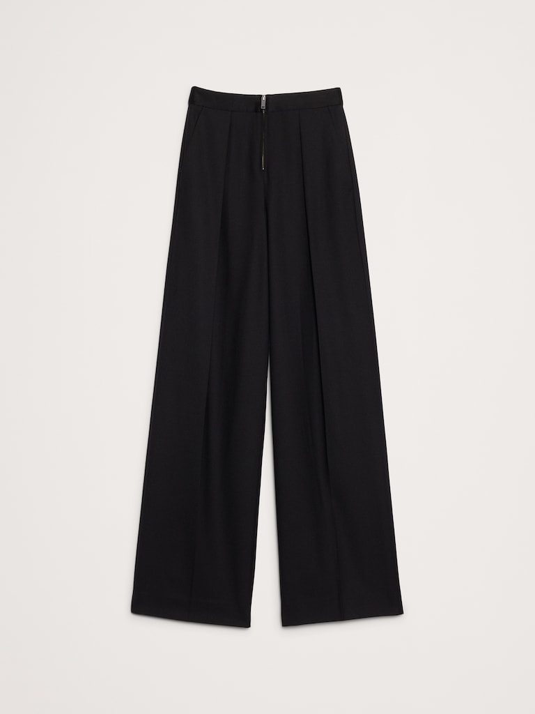 High-Rise Wide-Leg Tuxedo Pant