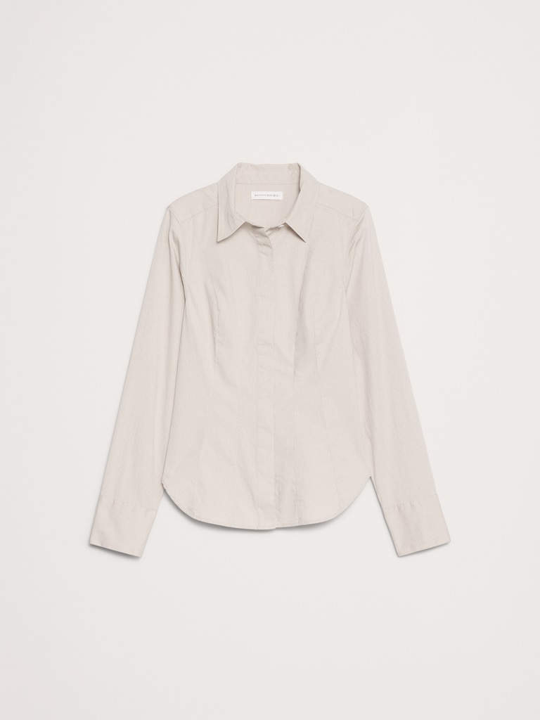 Stretch-Cotton Hourglass Shirt