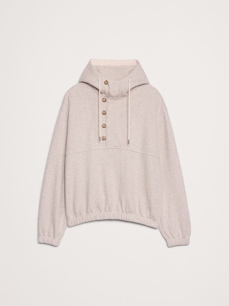 Relaxed French Terry Anorak Hoodie