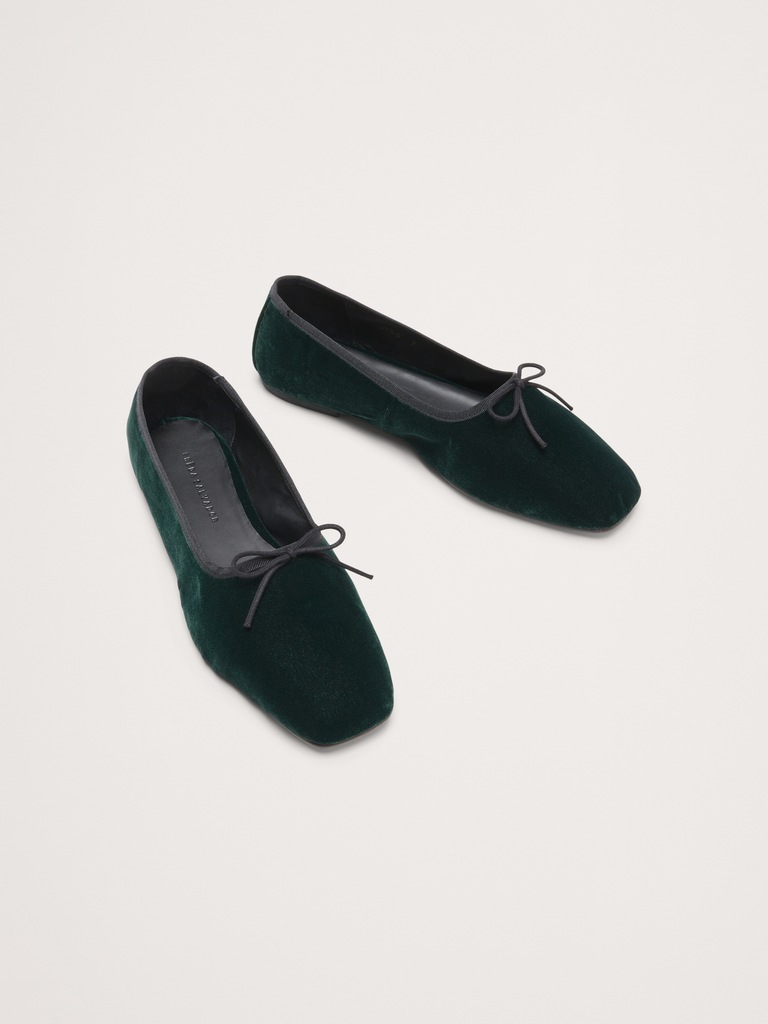 Jada Velvet Square-Toe Flat by Freda Salvador