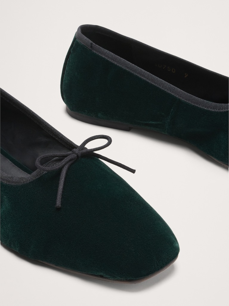 Jada Velvet Square-Toe Flat by Freda Salvador