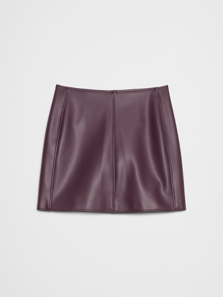 Vegan Leather Mini Skirt