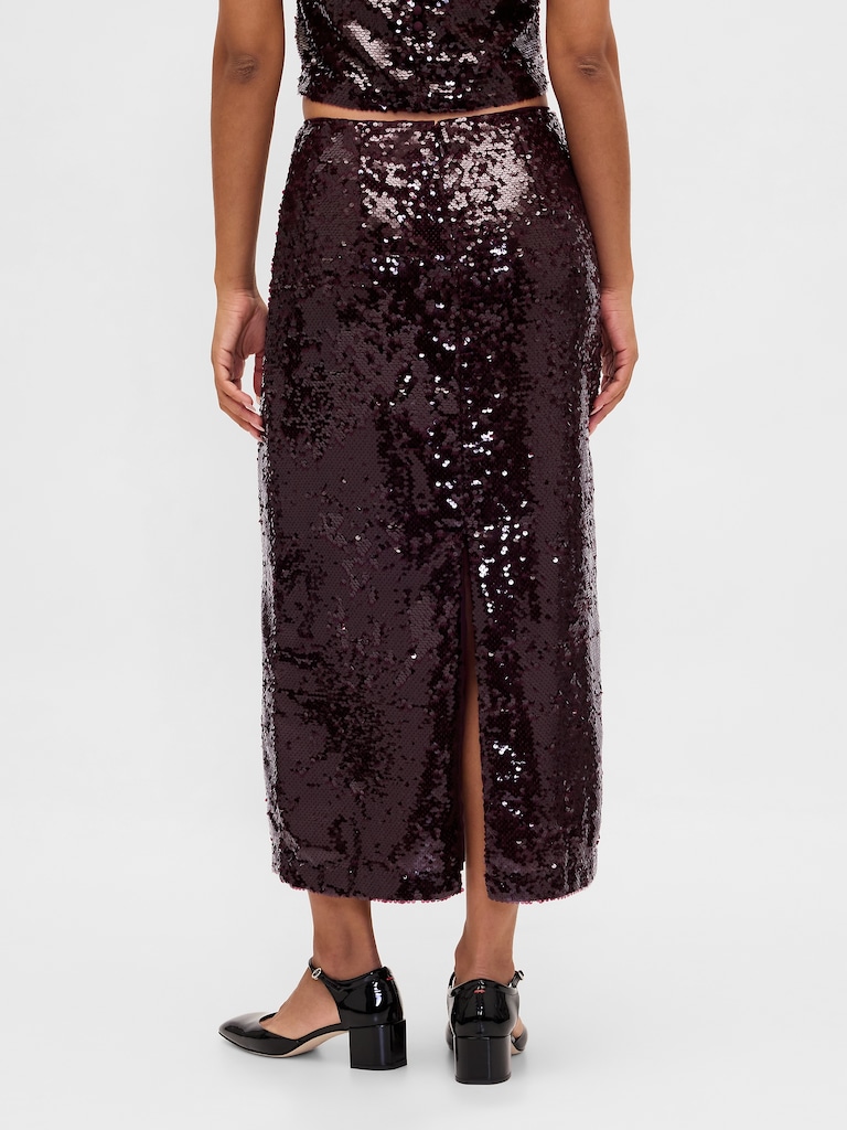 Sequin Maxi Skirt