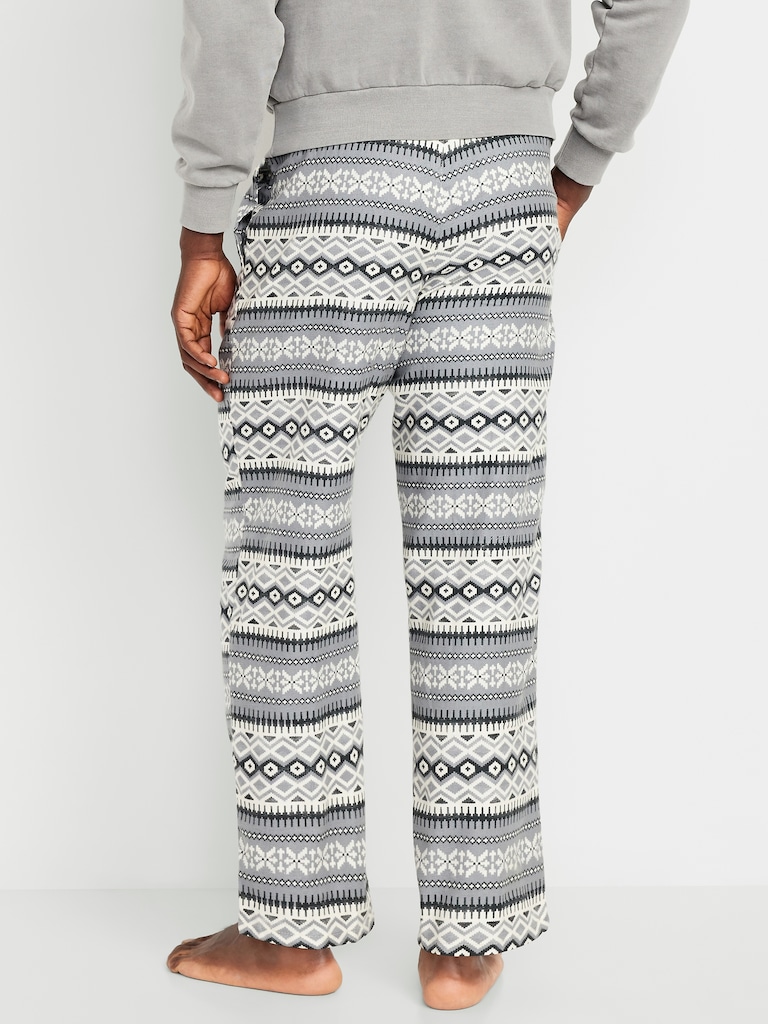 Printed Flannel Pajama Pants for Men