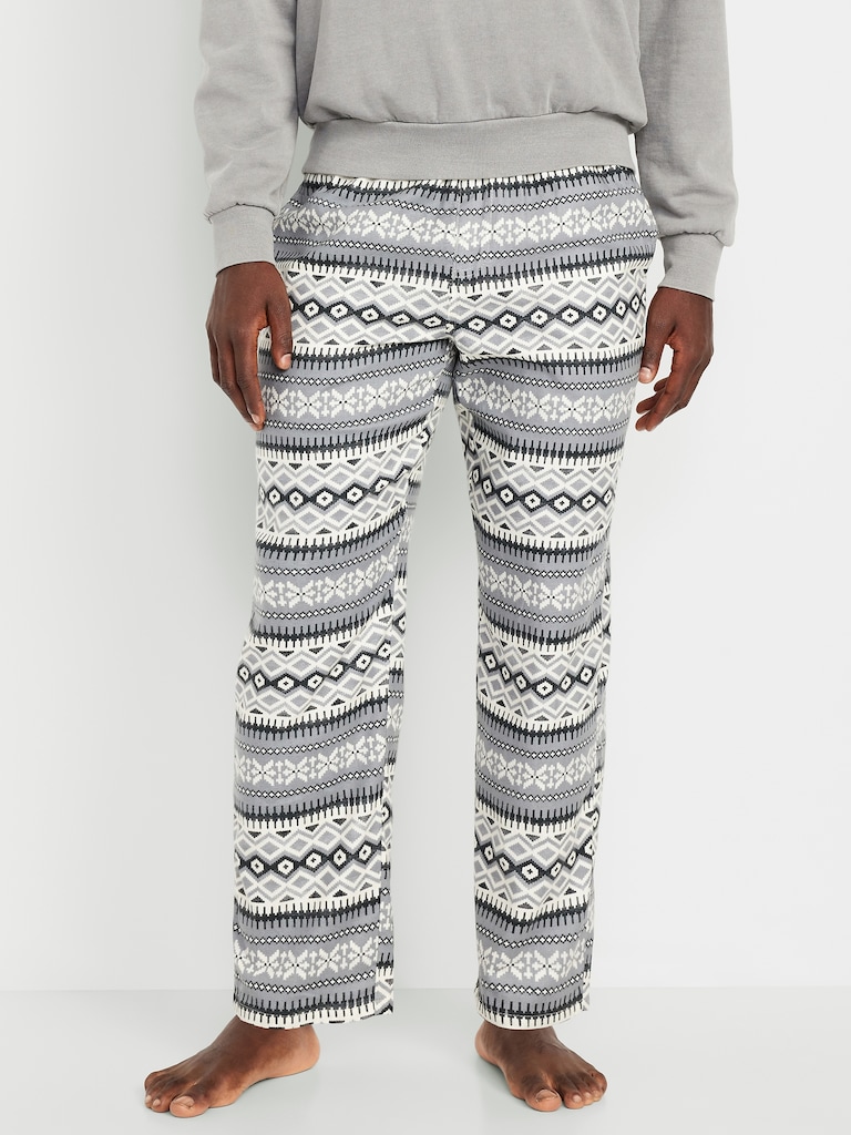 Printed Flannel Pajama Pants for Men
