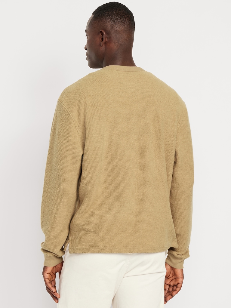 Loose Pocket Crew-Neck Sweatshirt