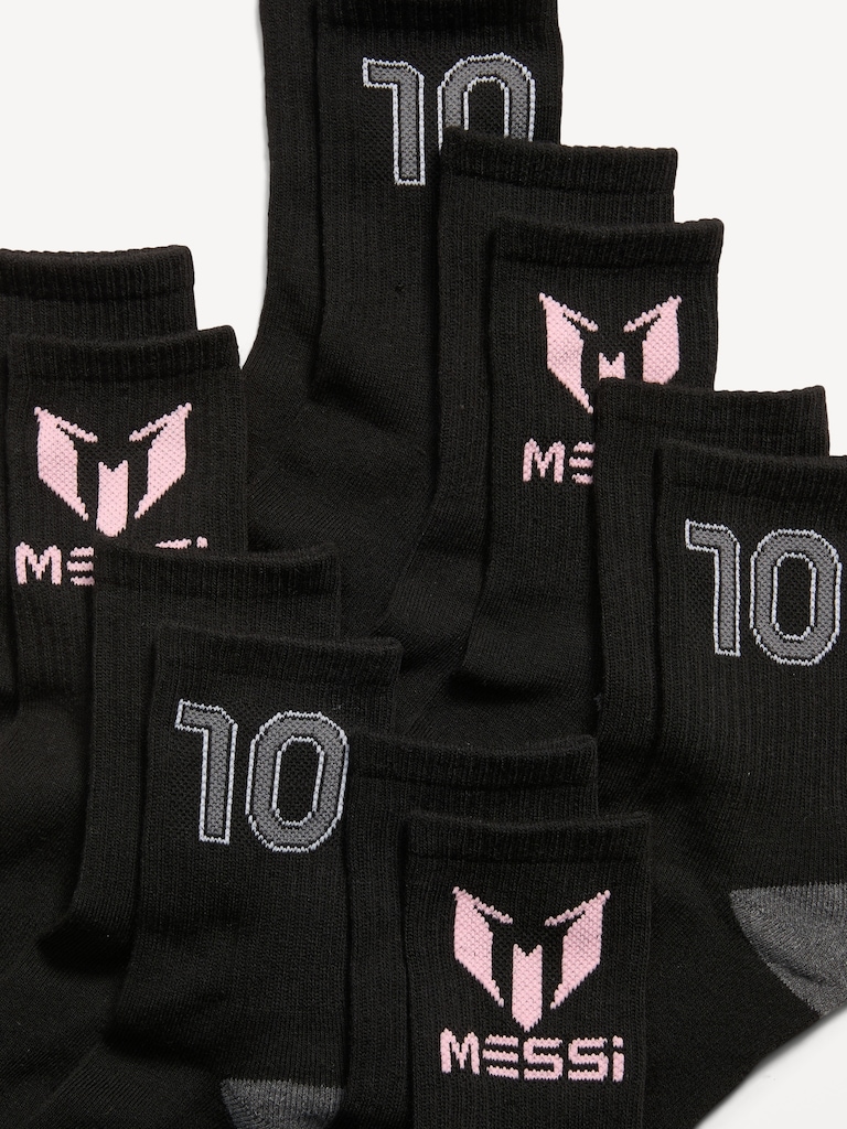 Messi™ Gender-Neutral Crew Socks 6-Pack for Kids
