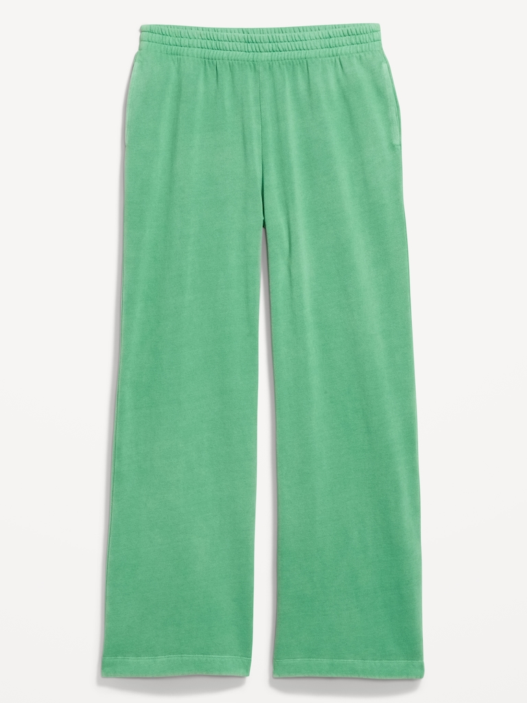 High-Waisted Wide-Leg Sweatpants