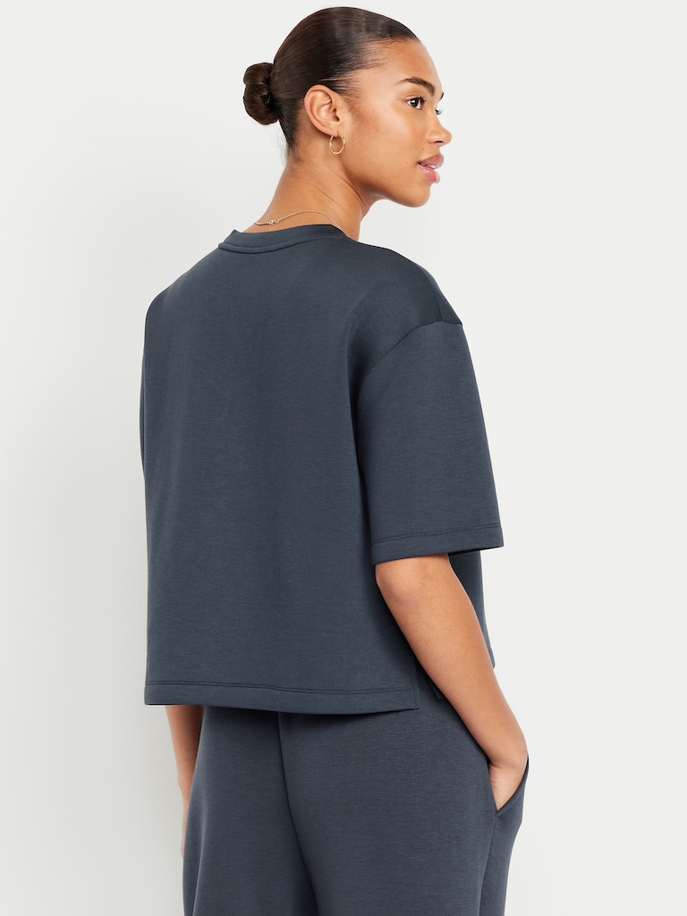 Bounce Fleece Relaxed Short-Sleeve Top