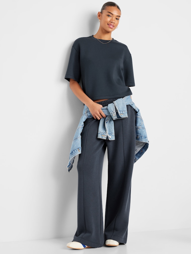 Bounce Fleece Relaxed Short-Sleeve Top