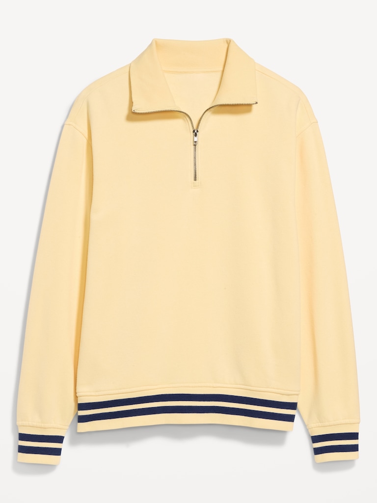 Collared Nautical Fleece Pullover